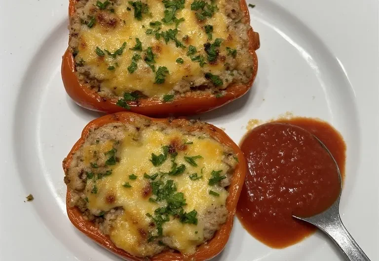 Ground Turkey Stuffed Peppers