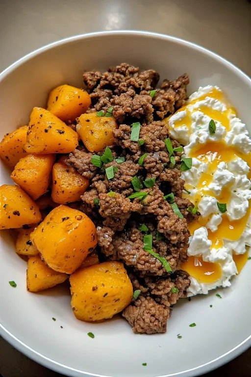hot-honey-cottage-cheese-sweet-potato-beef-bowl-finished-5