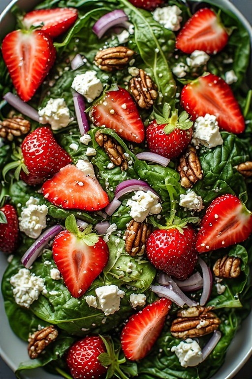 Strawberry Spinach Salad with Poppy Seed