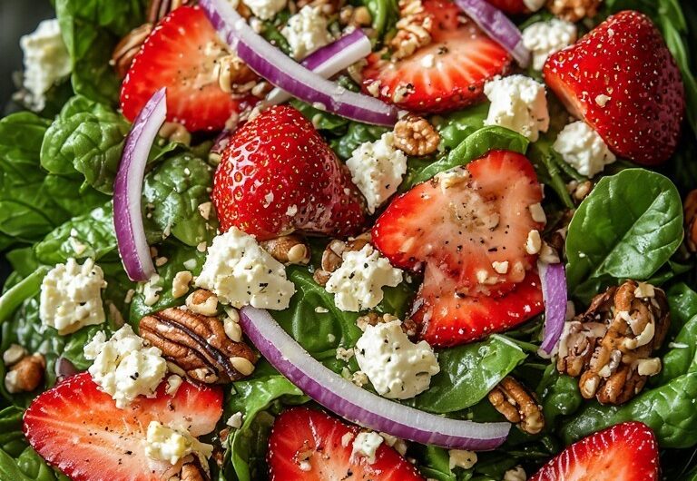 Strawberry Spinach Salad with Poppy Seed Dressing