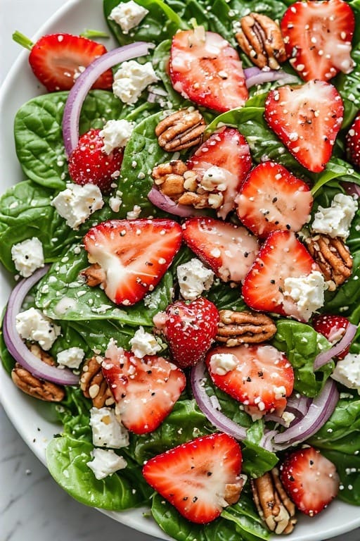 Strawberry Spinach Salad with Poppy Seed