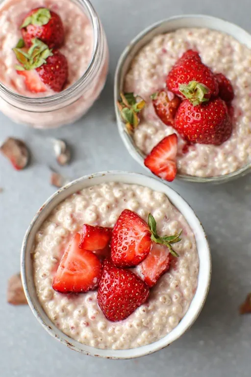 Strawberry Cheesecake Overnight Oats recipe
