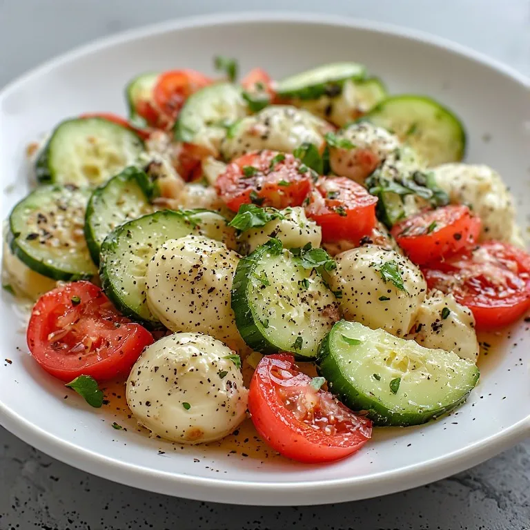 cucumber caprese salad