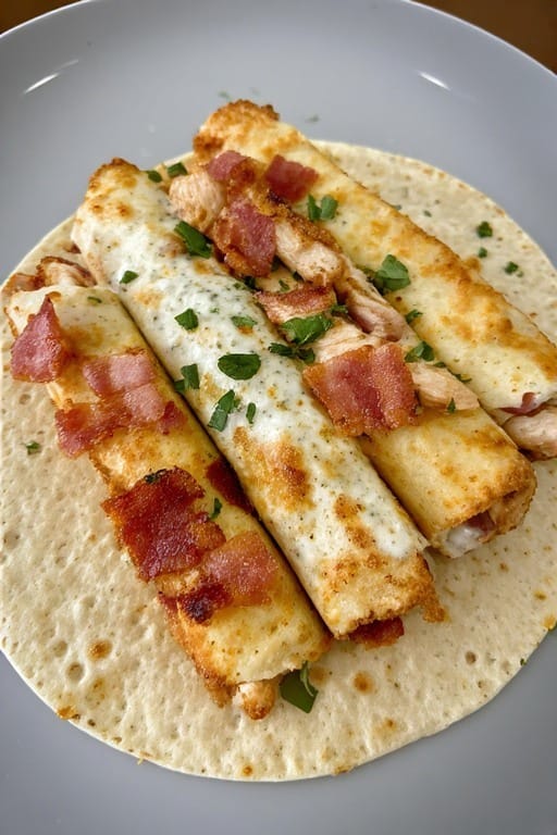 Keto Chicken Bacon Ranch Taquitos