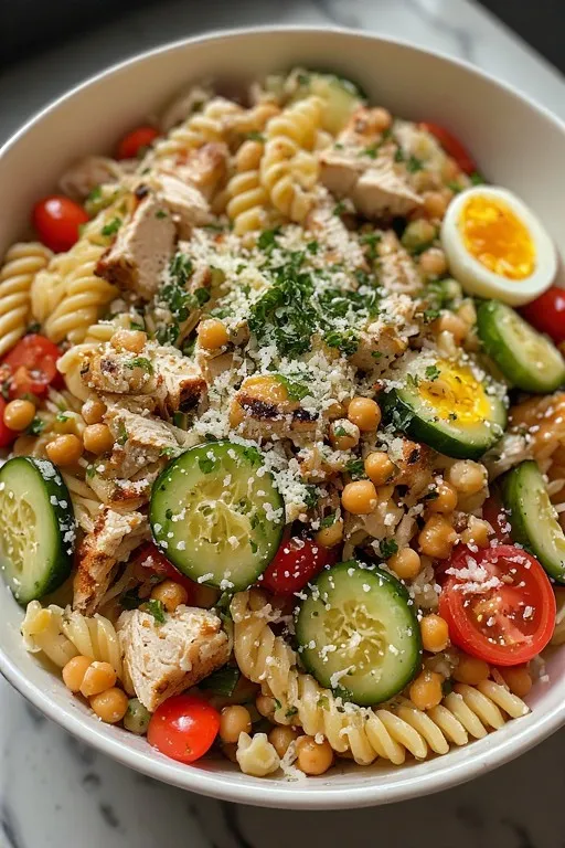 high protein pasta salad