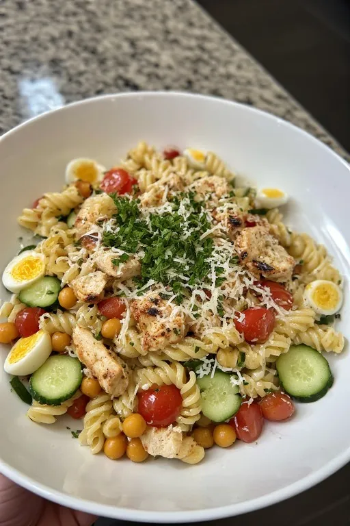 high protein pasta salad