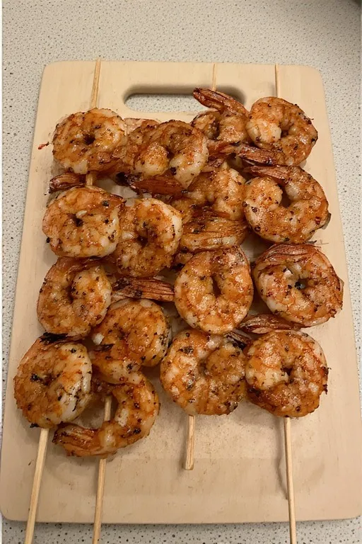 Grilled shrimp skewers