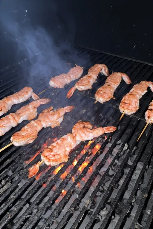 Grilled shrimp skewers
