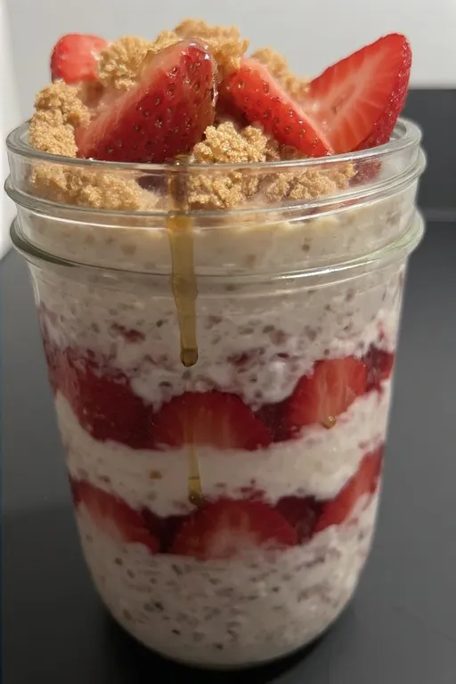 strawberry cheesecake oats
