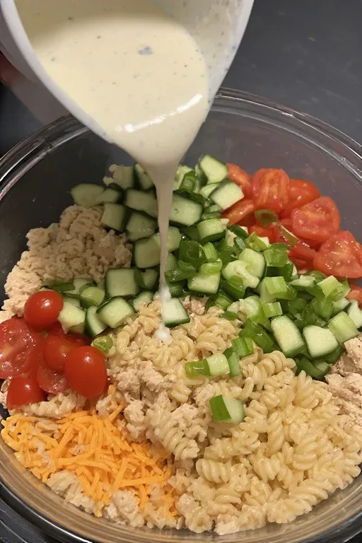 Chicken Bacon Ranch Pasta Salad