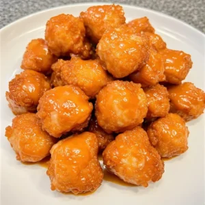 Bang bang salmon bites ready to serve