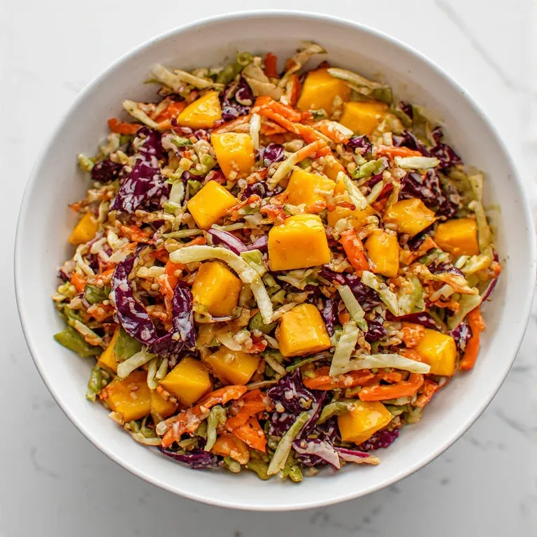 Finished mango slaw