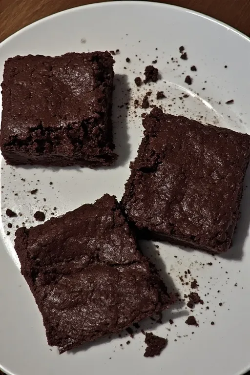 Fudgy zucchini brownies stacked showing dense chocolate interior