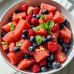 Blueberry Peach Feta Salad with Honey Lemon Dressing
