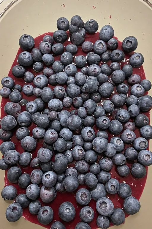 Blueberries mixed with sugar cornstarch and lemon before baking