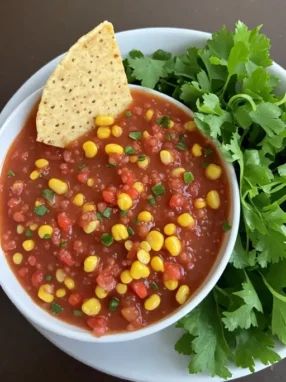 corn salsa in bowl