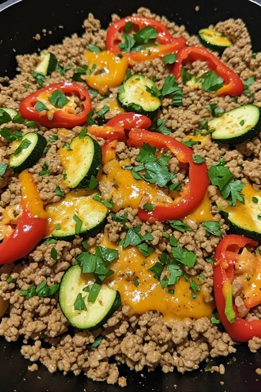 Ground turkey skillet