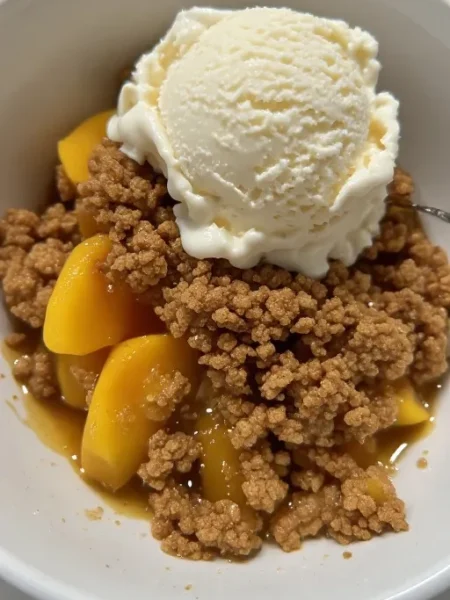 peach crumble recipe